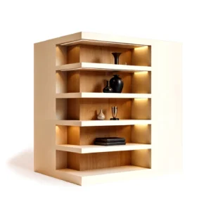 Gips Display Wall With Shelves